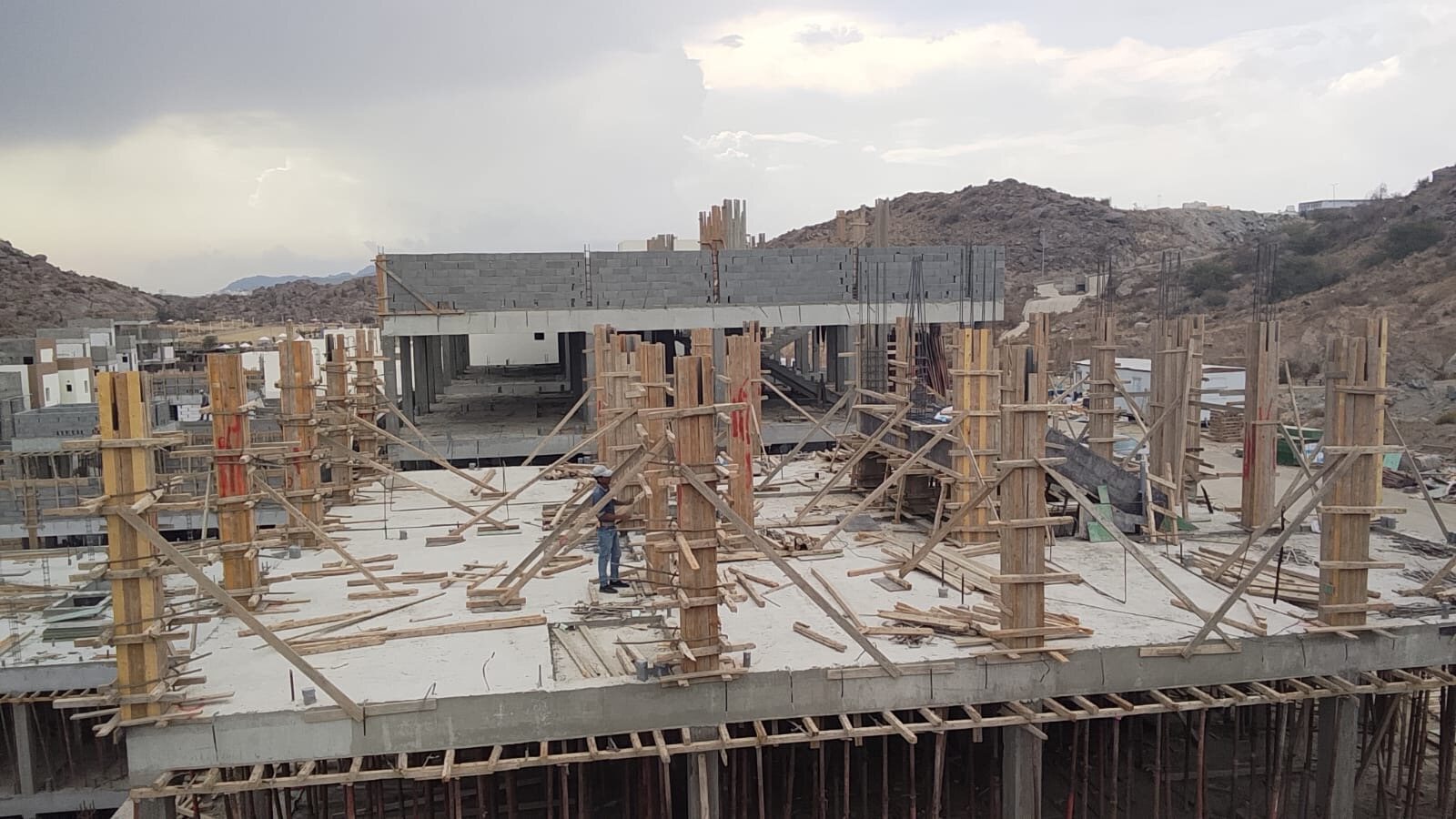 Concrete casting works