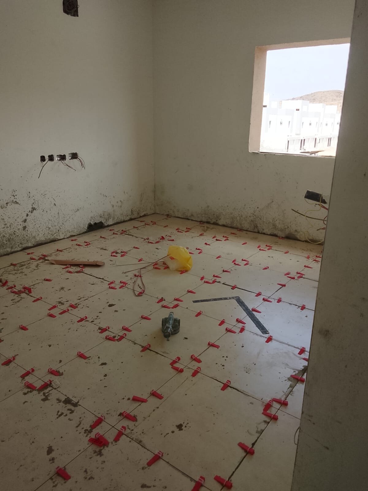 Floor tile installation